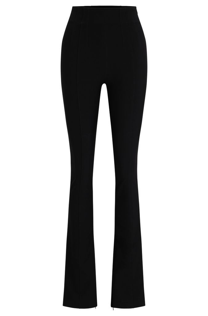 Slim-fit high-rise trousers in stretch material