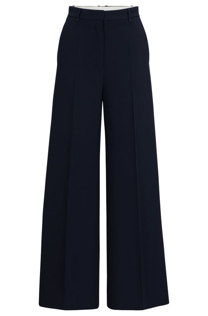 High-waisted relaxed-fit trousers with wide leg