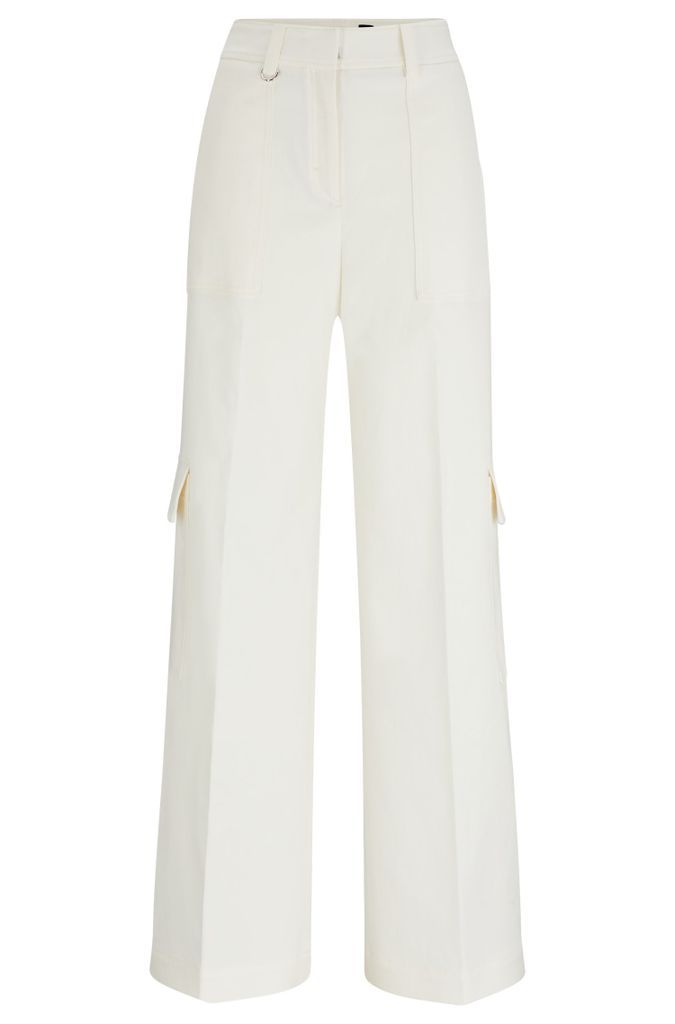 Straight-fit trousers in a cotton blend