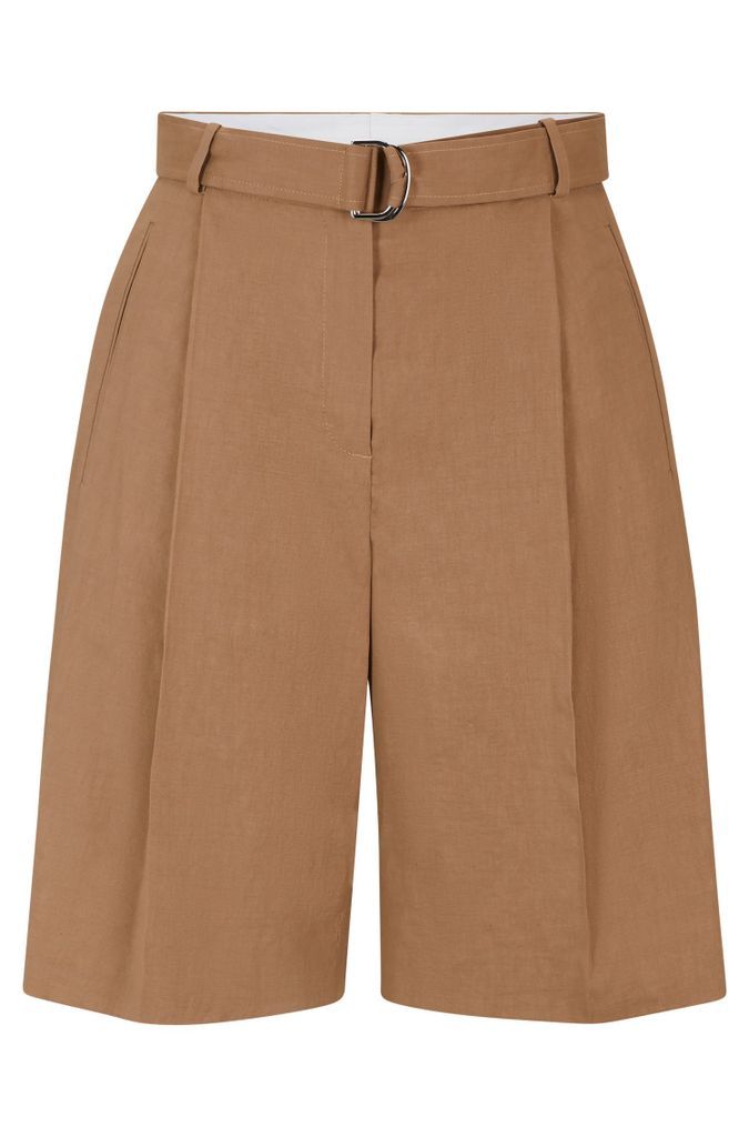 Relaxed-fit shorts in a stretch linen blend