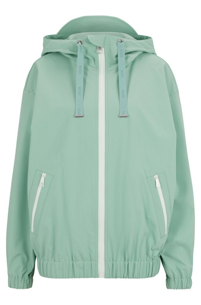 Relaxed-fit hooded jacket in water-repellent stretch fabric