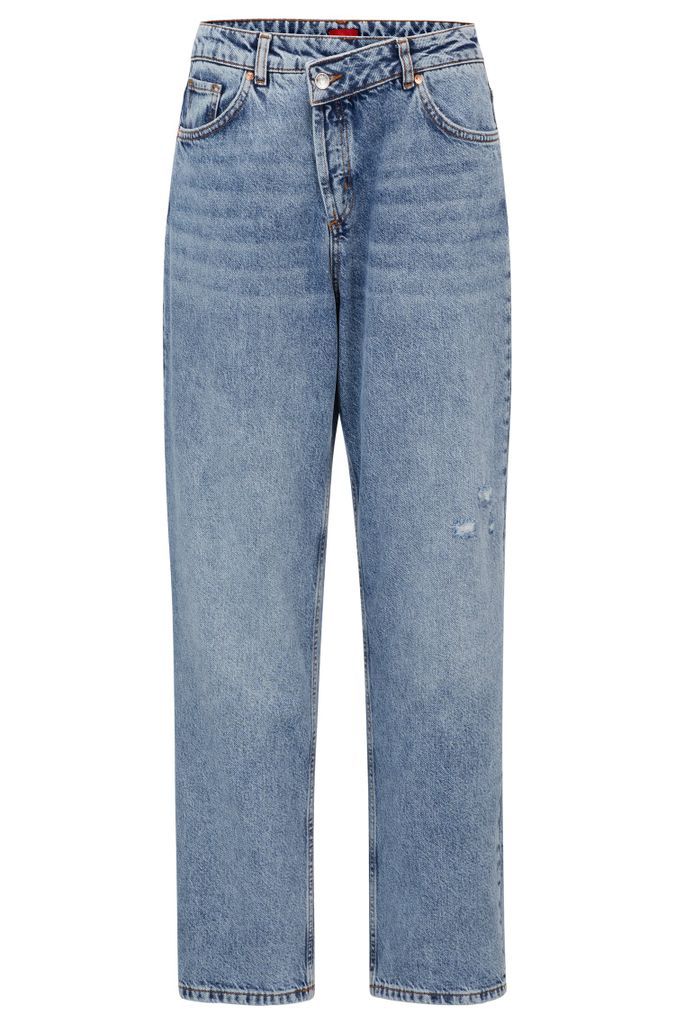 Relaxed-fit jeans in quartz-blue denim