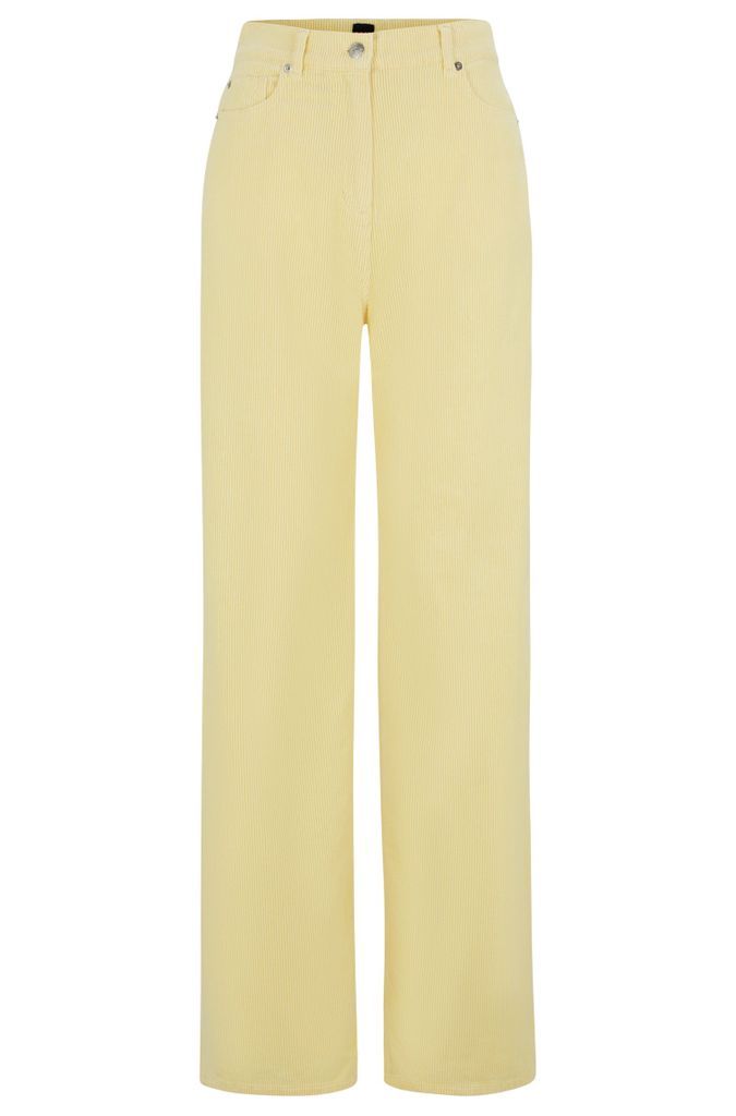 Regular-fit trousers in cotton-blend corduroy