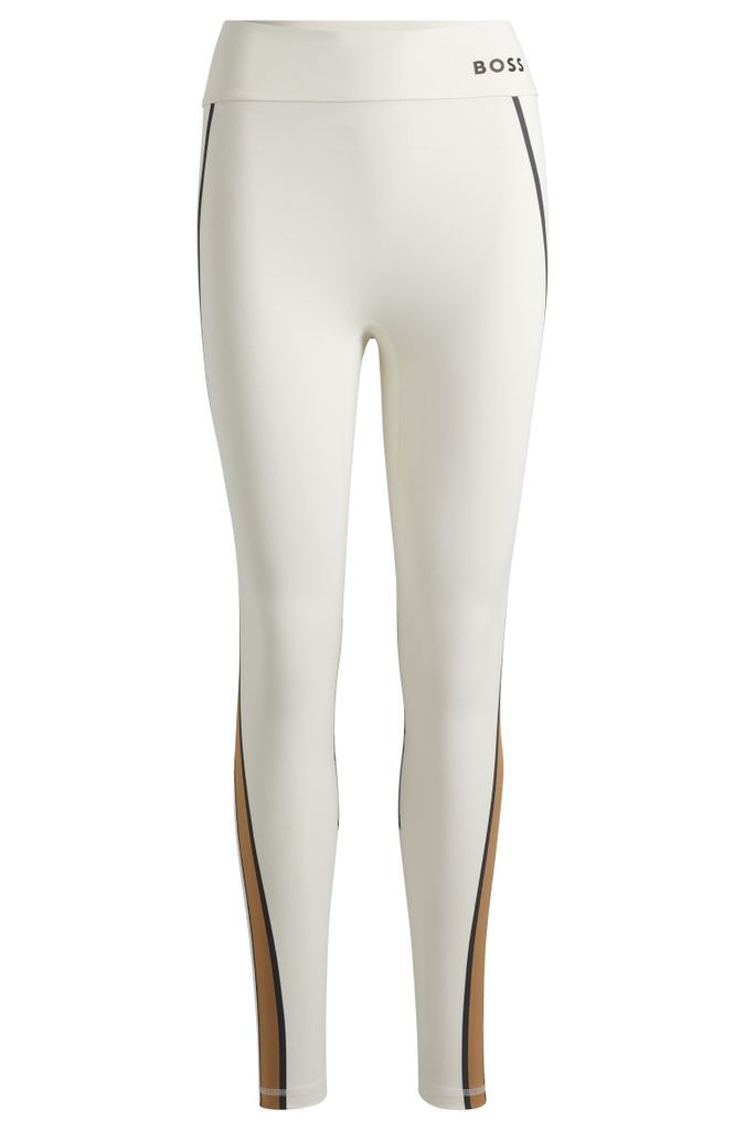 Slim-fit leggings with side stripes and logo detail
