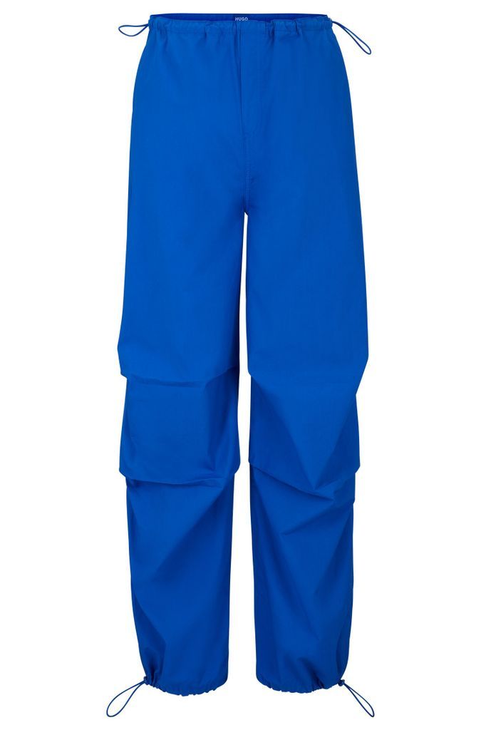 Baggy-fit parachute trousers in cotton