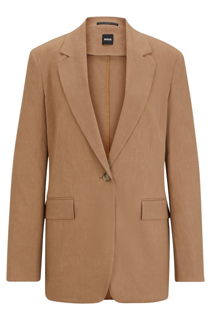 Regular-fit jacket in a linen blend