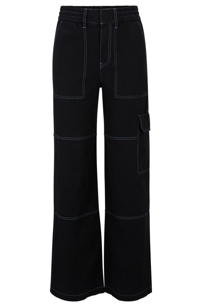 Relaxed-fit cargo trousers in cotton