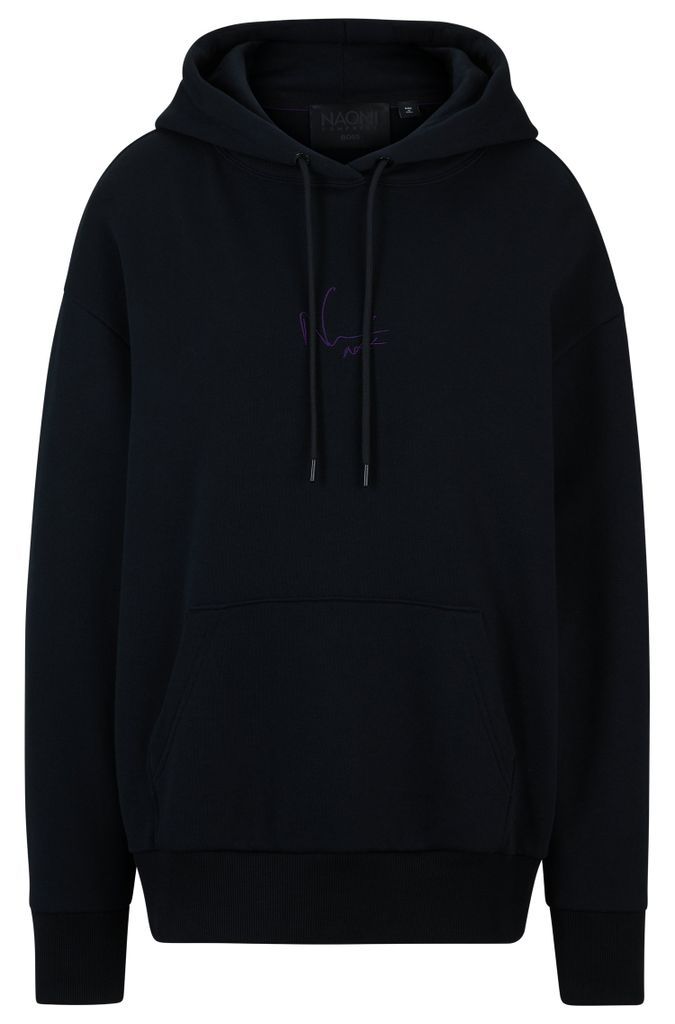 NAOMI x BOSS cotton-terry sweatshirt with ribbed trims