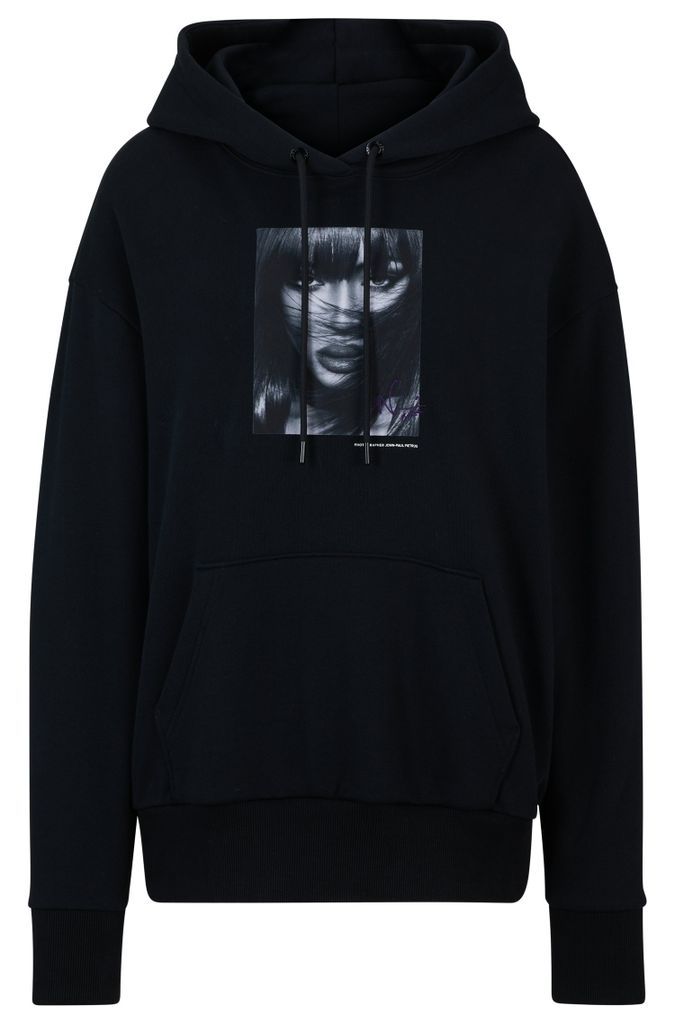 NAOMI x BOSS cotton-terry sweatshirt with ribbed trims