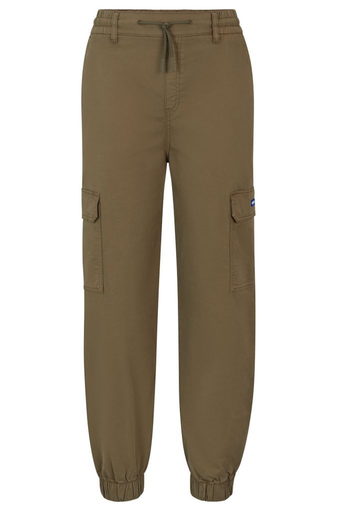 Relaxed-fit cargo trousers in stretch cotton