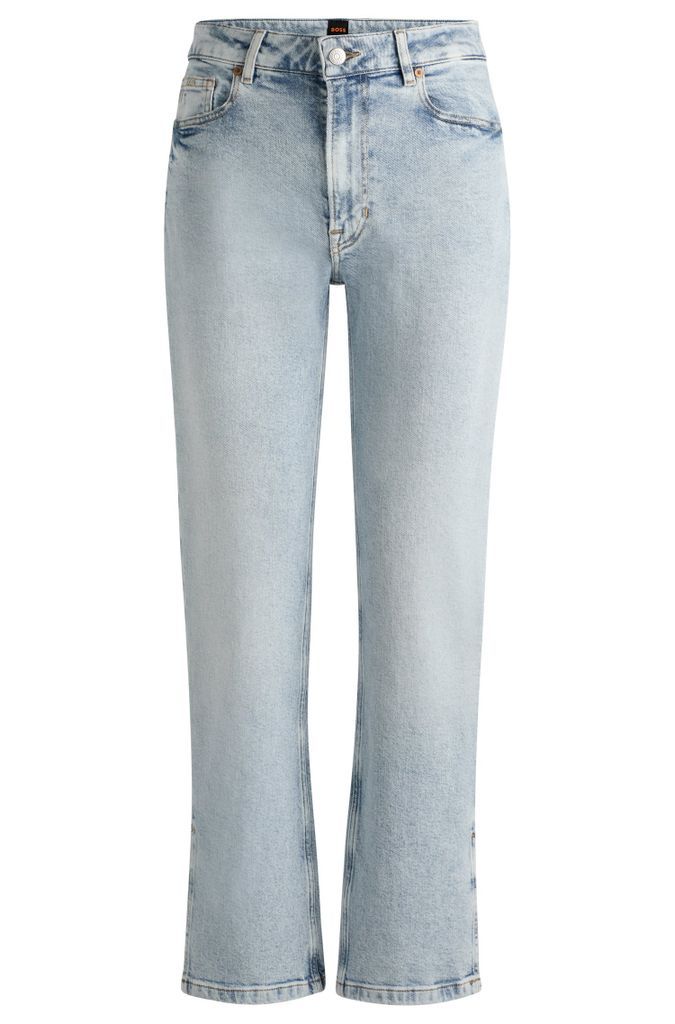 Regular-fit jeans in light-blue stretch denim