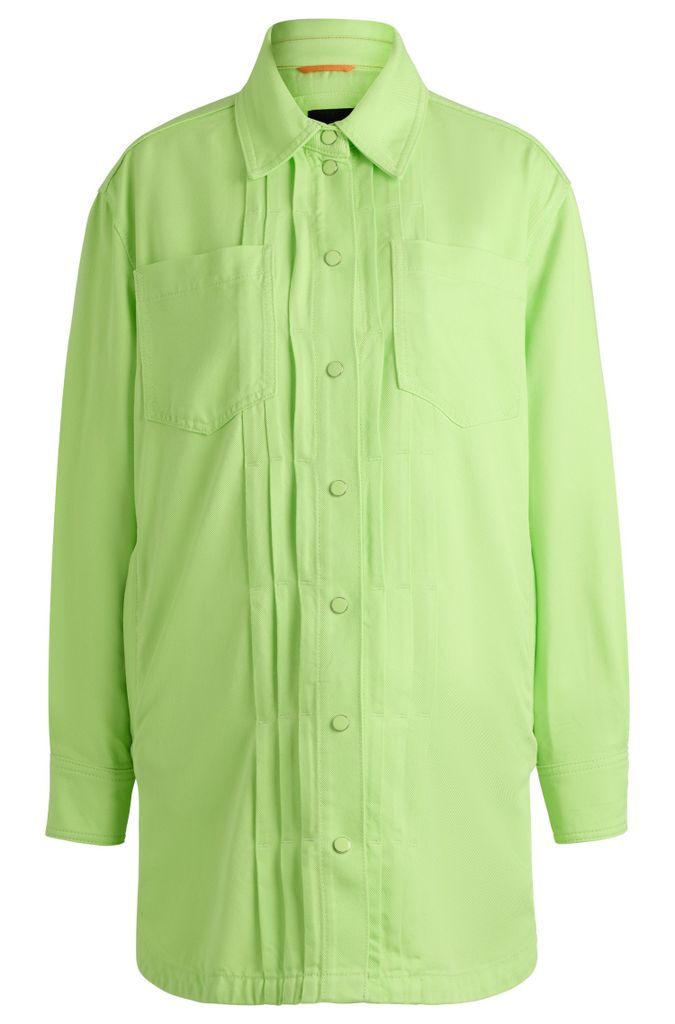 Relaxed-fit overshirt in soft twill