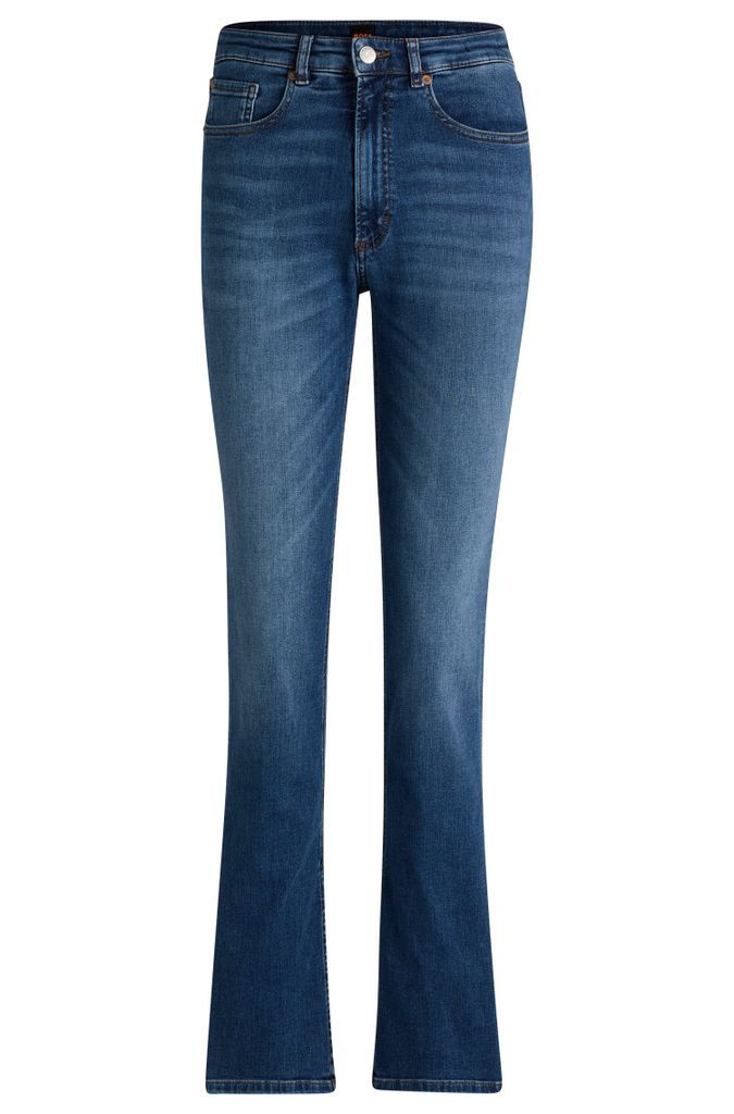 Kick-flare jeans in soft-motion denim