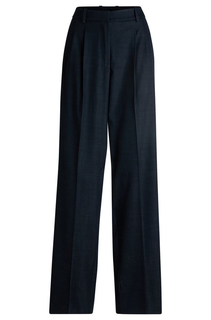 Regular-fit trousers in denim-effect twill