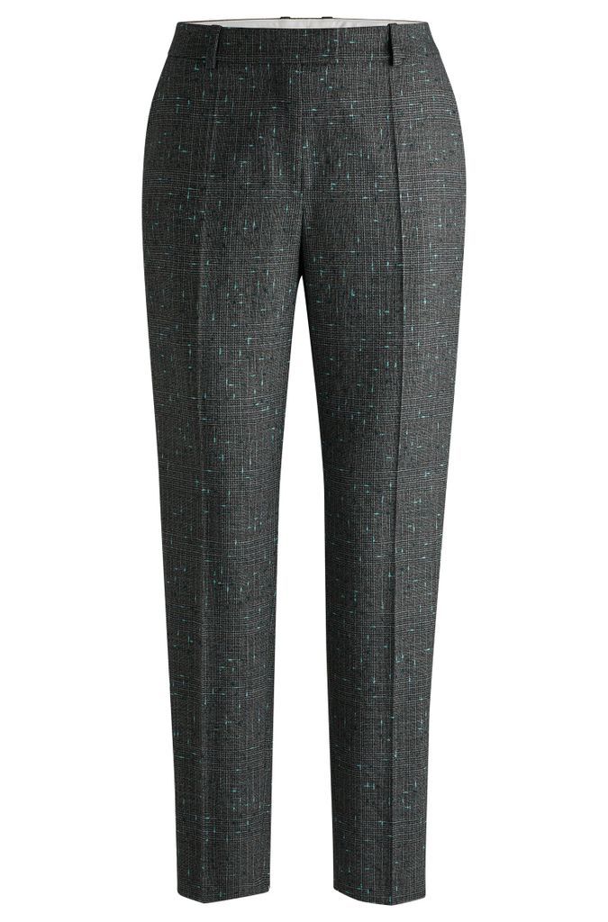 Regular-fit trousers in a checked virgin-wool blend