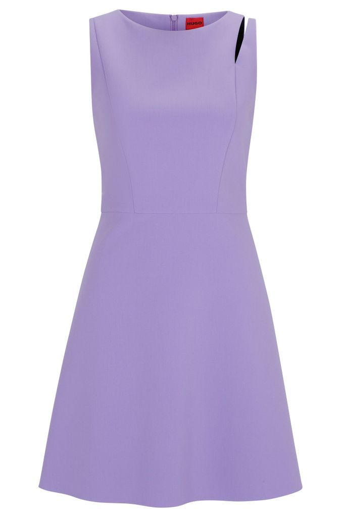 Sleeveless mini dress with cut-out shoulder detail