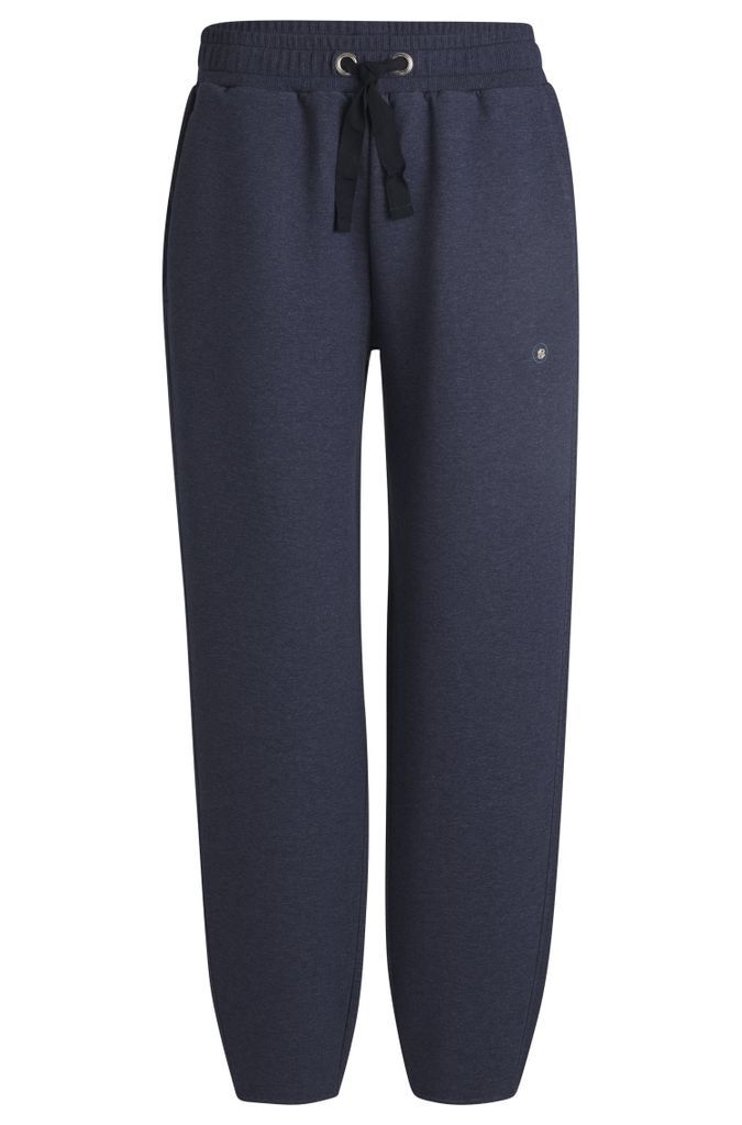 Cuffed tracksuit bottoms in melange cotton