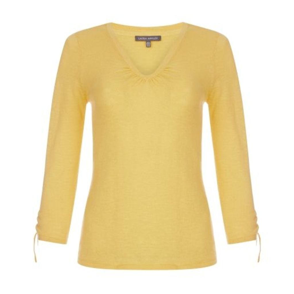 Yellow Ruched Detail Jumper