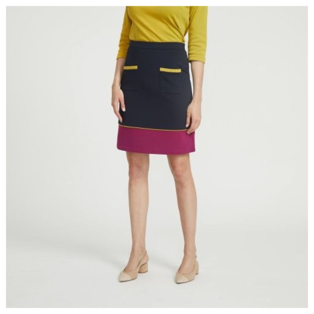 Colour Block Ponte Skirt