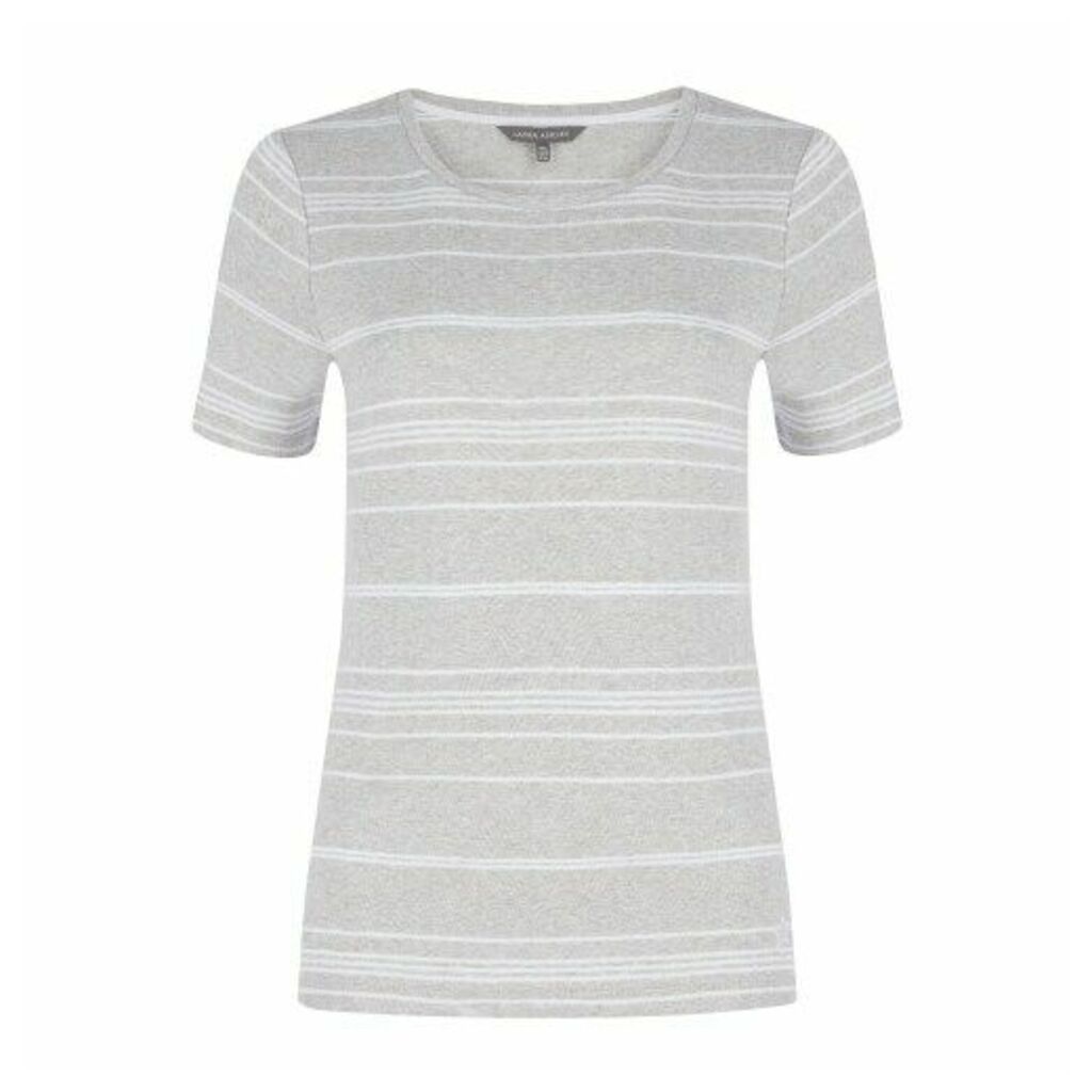 Grey and White Striped TShirt