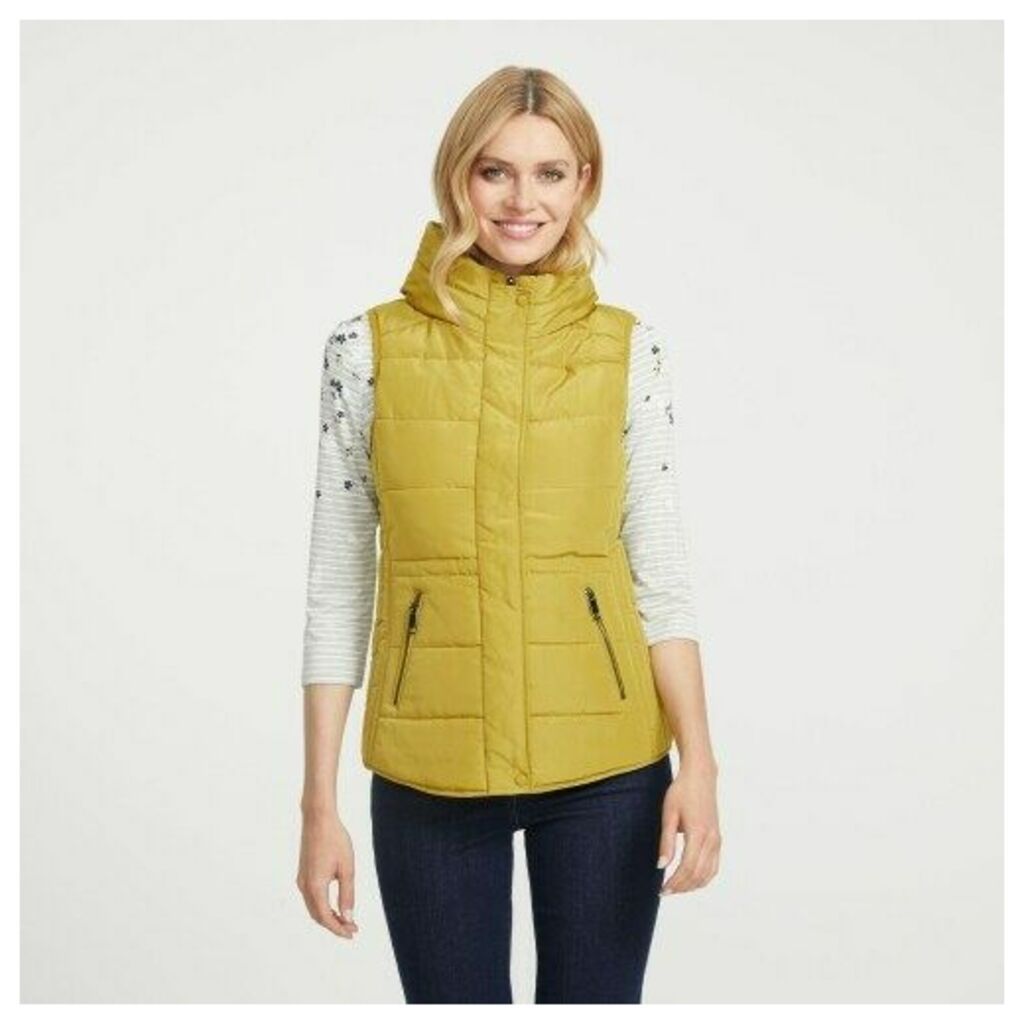 Chartreuse Ribbed and Padded Nylon Gilet