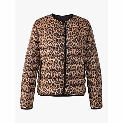 Pao Leopard Print Quilted Jacket, Brown/Multi