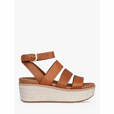 Eloise Strappy Leather Wedge Sandals