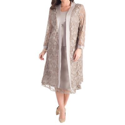 Embroidered Lace Coat, Mink