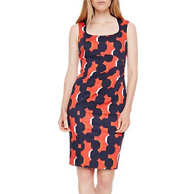 Laurie Printed Dress, Red/Multi