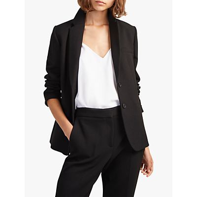 Single Breasted Whisper Fitted Blazer, Black