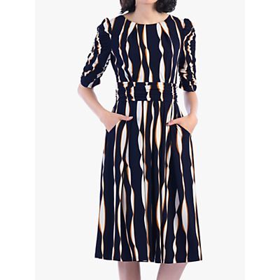 Abstract Print Dress, Navy/Multi