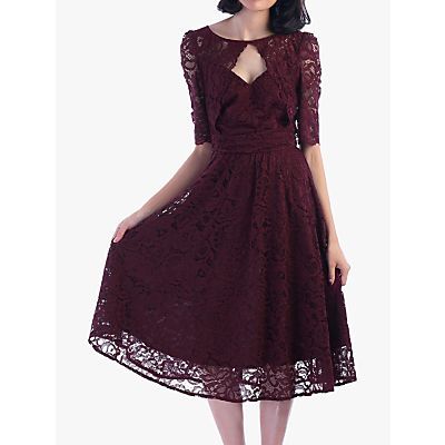 Fit And Flare Lace Midi Dress
