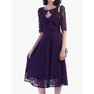 Fit And Flare Lace Midi Dress