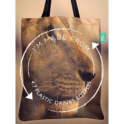Earth Recycled Plastic Lion Tote Bag
