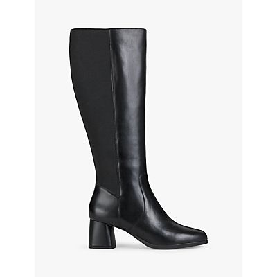 Women's Calinda Leather Knee High Boots, Black