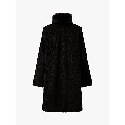 Astrakan Faux Fur Long Coat