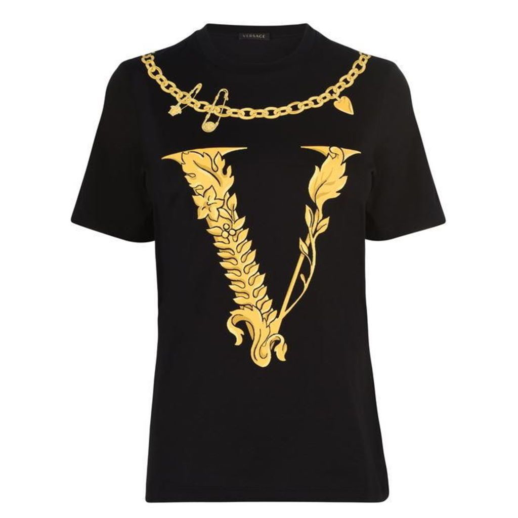 Versace V Logo T Shirt