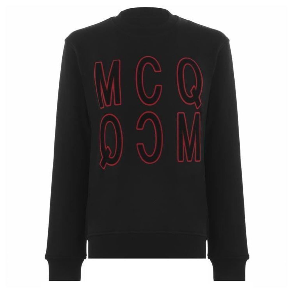McQ Alexander McQueen Velvet Logo Sweatshirt