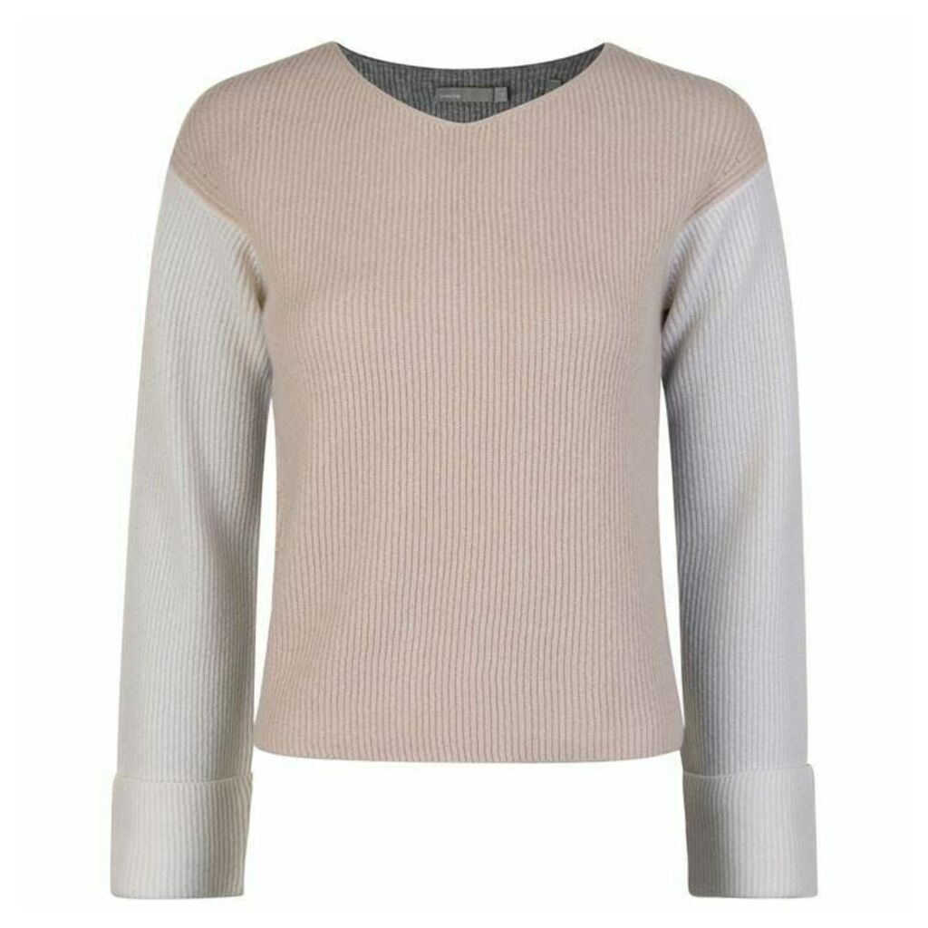 Vince Cashmere Colour Block Knitted Jumper