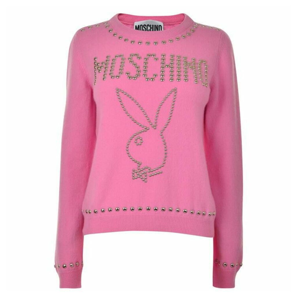 Moschino Stud Playboy Knitted Jumper