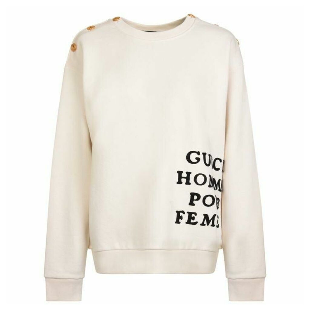 Gucci Logo Button Sweatshirt