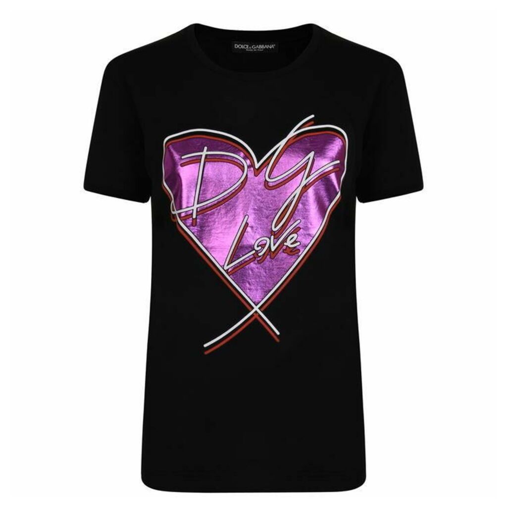Dolce and Gabbana Heart Stamp T Shirt