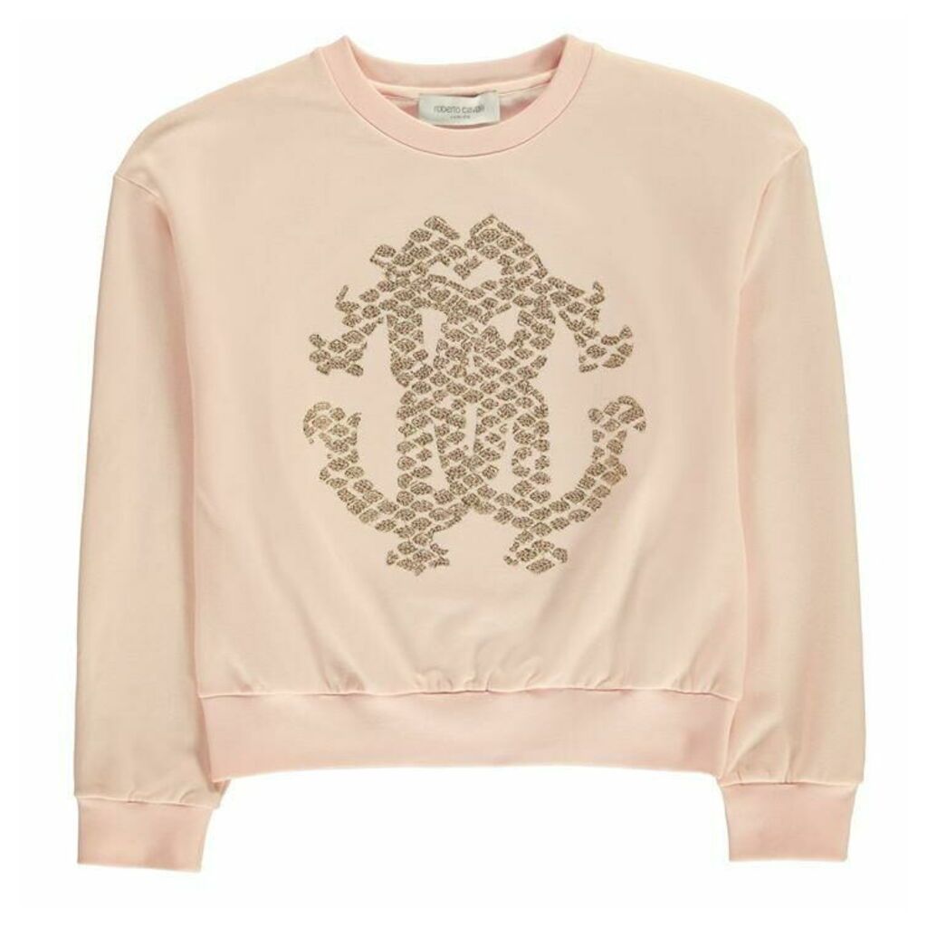 Roberto Cavalli Sequin Logo Sweater