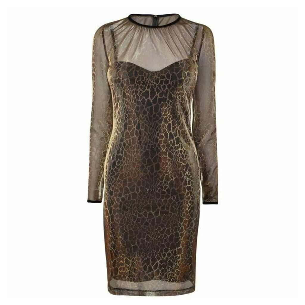 Just Cavalli Metallic Leopard Dress