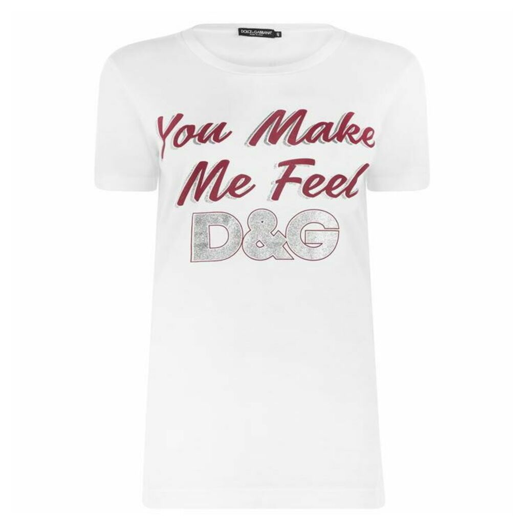 Dolce and Gabbana Slogan T Shirt
