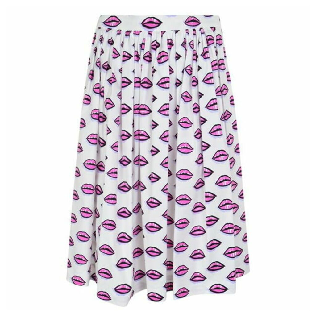 Prada Printed Midi Skirt