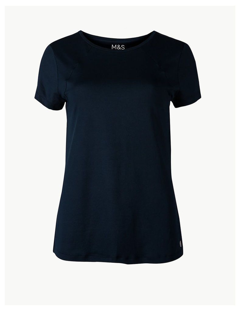 M&S Collection Quick Dry Round Neck Short Sleeve Top