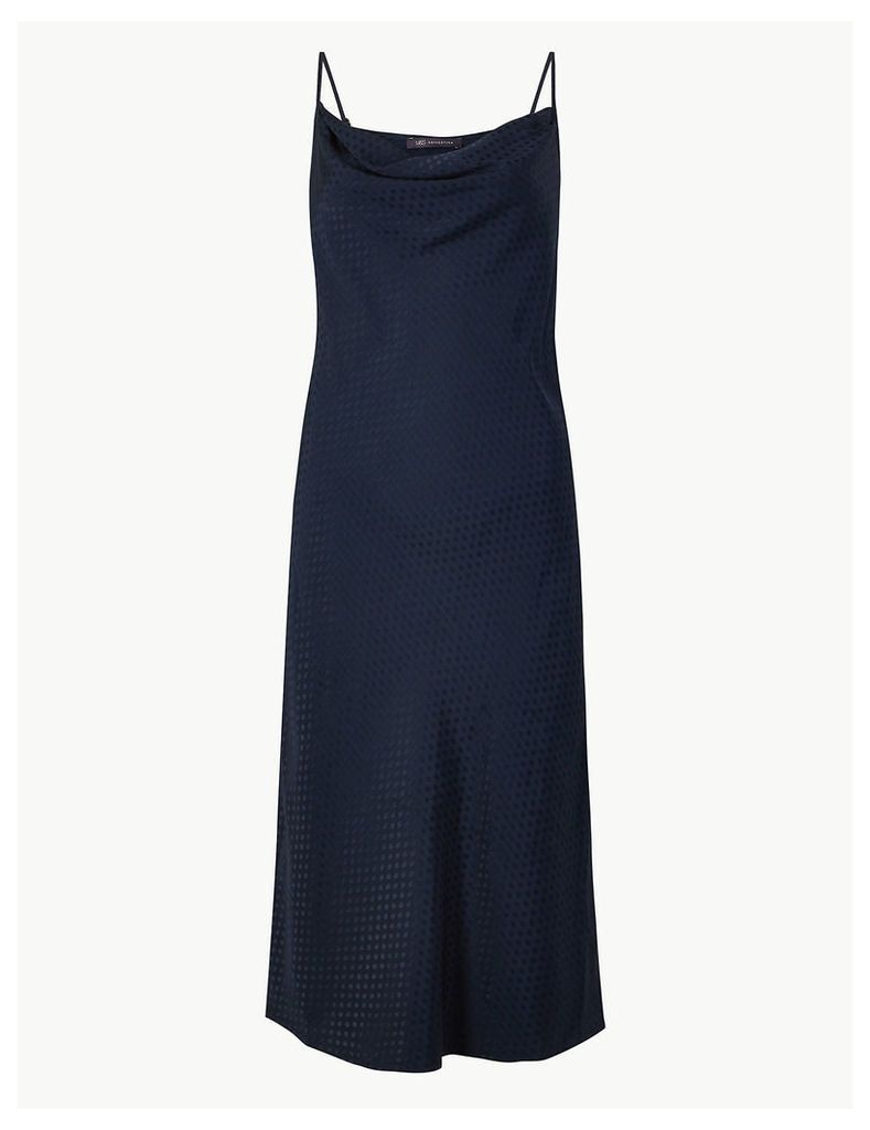 M&S Collection Jacquard Print Slip Midi Dress