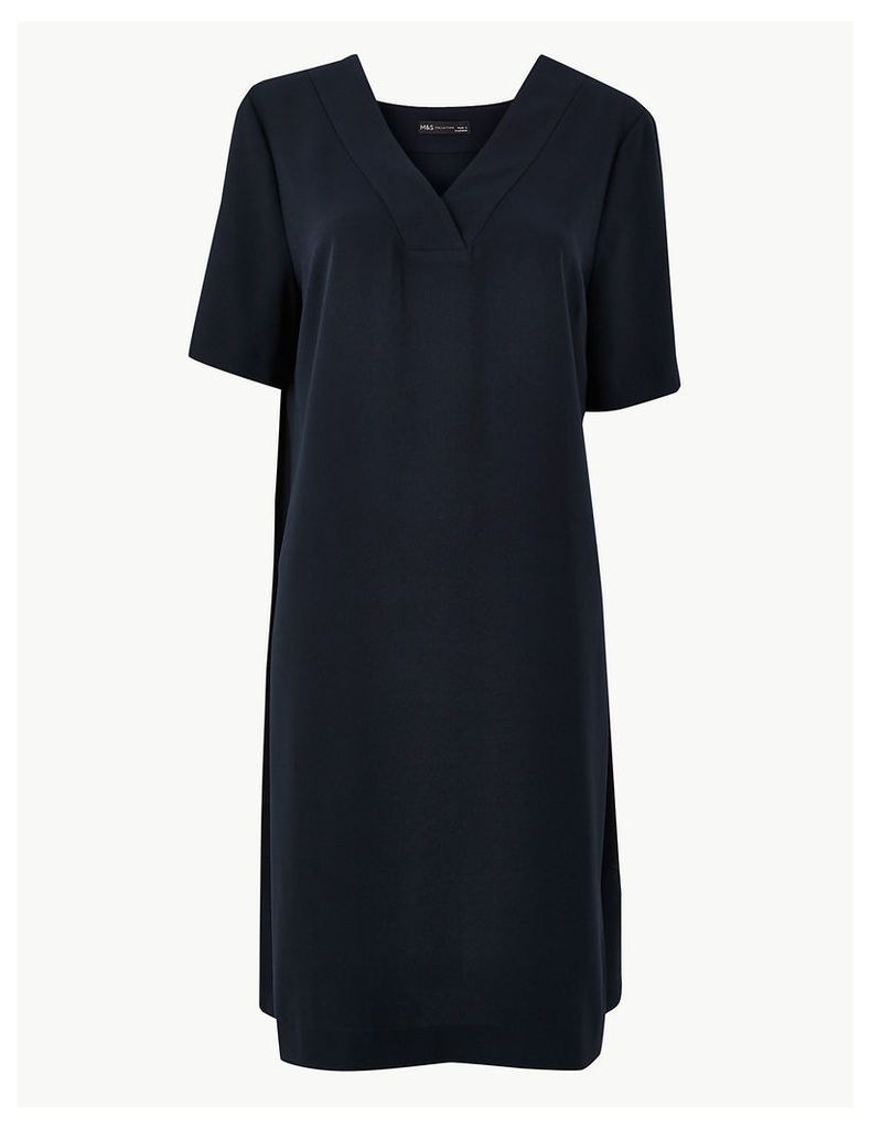 M&S Collection Crepe Knee Length Shift Dress