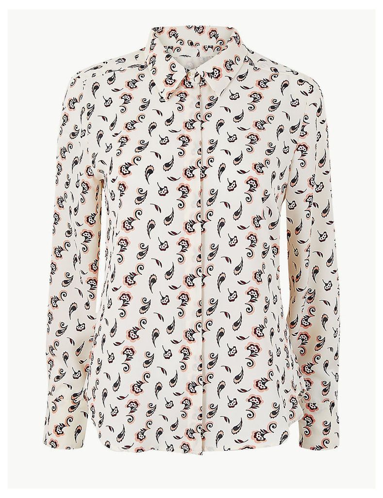 M&S Collection Printed Button Detailed Shirt